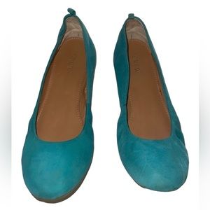 J.‎ Crew Turquoise Suede Leather Ballet Ballerina Flats